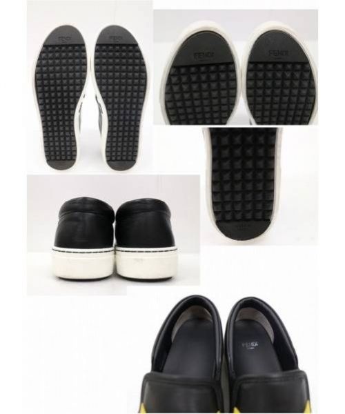 FENDI（フェンディ）FENDI (フェンディ) モンスターレザースニーカー ブラック サイズ:37 　8E51104RUF0700　モンスターシリーズの古着・服飾アイテム