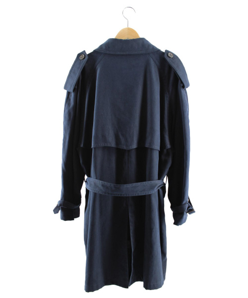 HERMES（エルメス）HERMES (エルメス) トレンチコート ネイビー サイズ:50 フランス製　国内代理店タグ無の古着・服飾アイテム
