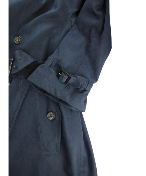 HERMES（エルメス）HERMES (エルメス) トレンチコート ネイビー サイズ:50 フランス製　国内代理店タグ無の古着・服飾アイテム