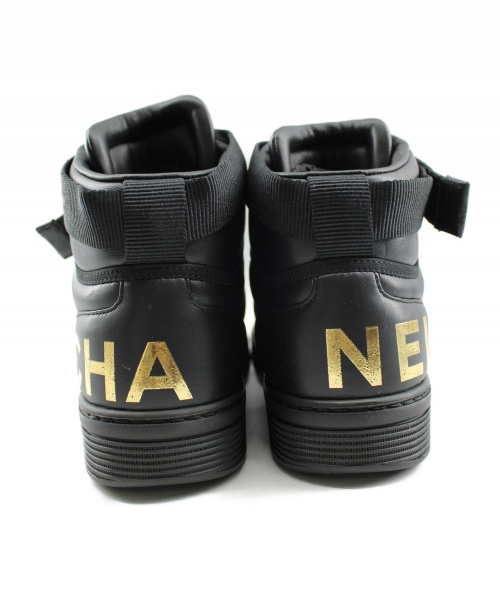 CHANEL（シャネル）CHANEL (シャネル) レザースニーカー ブラック サイズ:37 箱付の古着・服飾アイテム