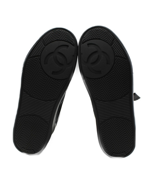 CHANEL（シャネル）CHANEL (シャネル) レザースニーカー ブラック サイズ:37 箱付の古着・服飾アイテム