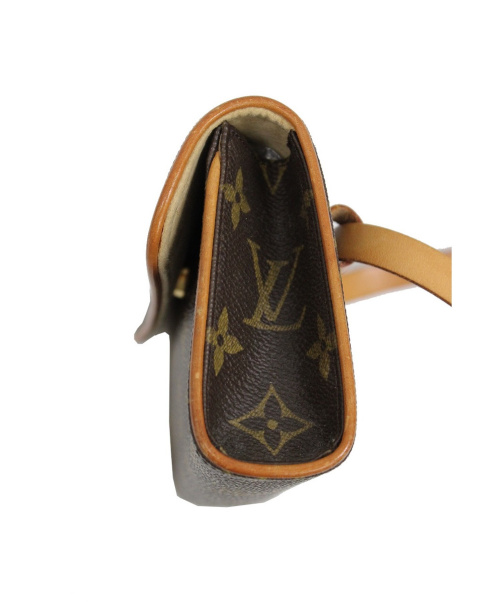 LOUIS VUITTON（ルイ ヴィトン）LOUIS VUITTON (ルイヴィトン) ポシェットフロランティーヌ ブラウン サイズ:以下参照 モノグラム M51855+M67303 FL1012(ポシェット)、FL0013(ベルト)の古着・服飾アイテム