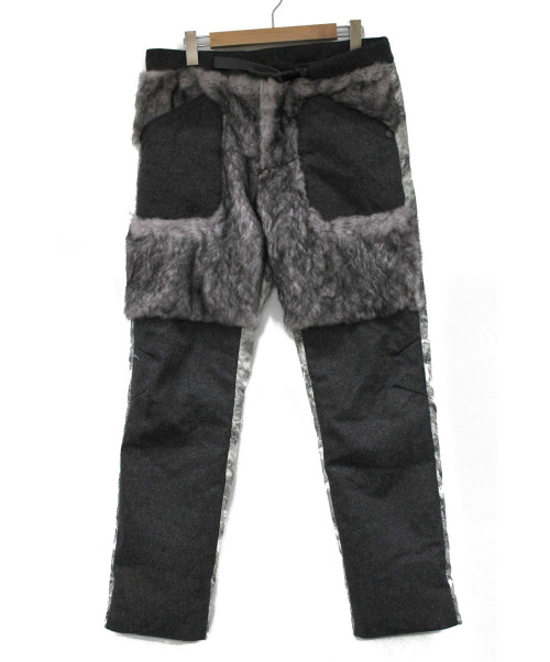 MONCLER（モンクレール）MONCLER (モンクレール) ファーウール転写ダウンパンツ グレー サイズ:50の古着・服飾アイテム