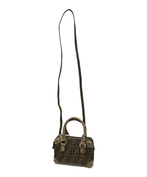 FENDI（フェンディ）FENDI (フェンディ) ズッカパターンミニショルダーバッグ ブラウン サイズ:下記参照の古着・服飾アイテム