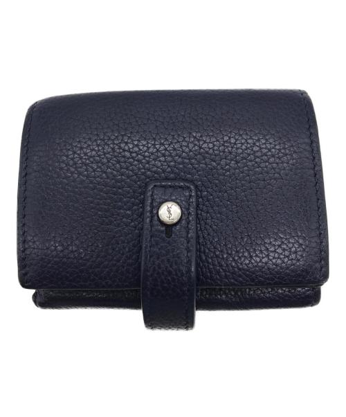 Saint Laurent Paris（サンローランパリ）Saint Laurent Paris (サンローランパリ) 3つ折り財布 ネイビー サイズ:下記参照の古着・服飾アイテム