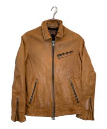 JACKROSE（ジャックローズ）の古着「シングルライダースジャケット」｜ブラウン