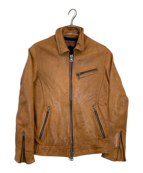 JACKROSE（ジャックローズ）JACKROSE (ジャックローズ) シングルライダースジャケット ブラウン サイズ:3の古着・服飾アイテム