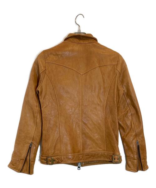 JACKROSE（ジャックローズ）JACKROSE (ジャックローズ) シングルライダースジャケット ブラウン サイズ:3の古着・服飾アイテム