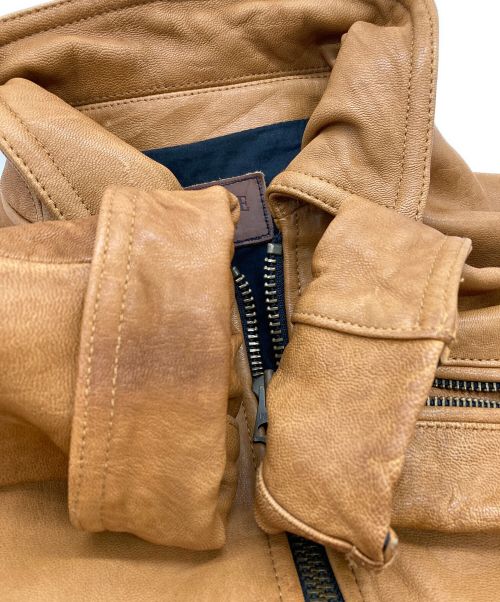 JACKROSE（ジャックローズ）JACKROSE (ジャックローズ) シングルライダースジャケット ブラウン サイズ:3の古着・服飾アイテム