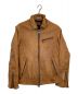 JACKROSE（ジャックローズ）の古着「シングルライダースジャケット」｜ブラウン