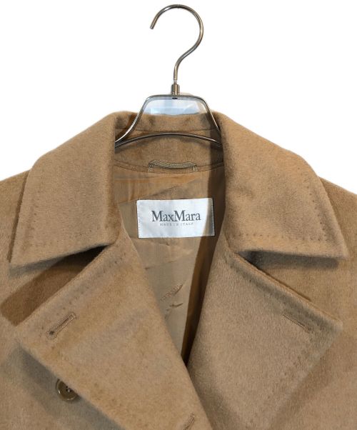 MaxMara（マックスマーラ）MaxMara (マックスマーラ) キャメルロングダブルコート ブラウン サイズ:SIZE 36の古着・服飾アイテム