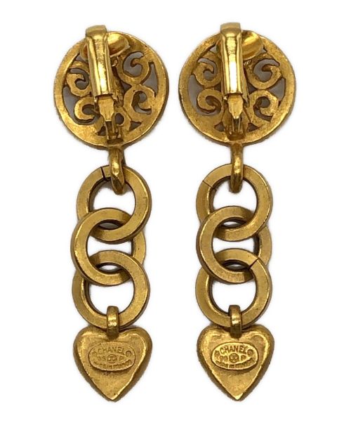 CHANEL（シャネル）CHANEL (シャネル) ハートダングルイヤリングクリップオンゴールド ゴールドの古着・服飾アイテム