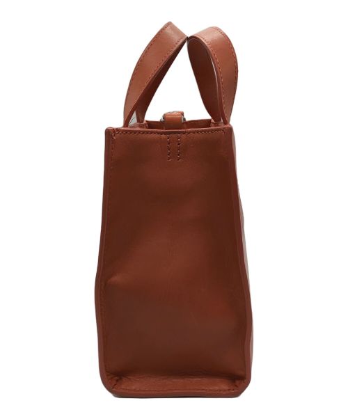 ECCO（エコー）ECCO (エコー) シグネチャーラインミニハンドバッグ ブラウンの古着・服飾アイテム