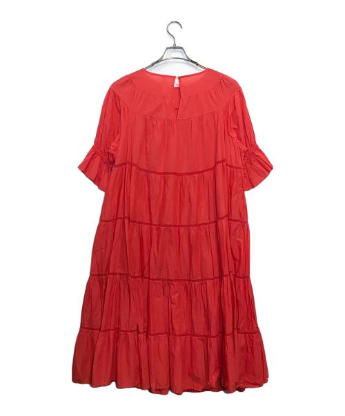 merlette（マーレット）merlette (マーレット) パラディス ティアードギャザーワンピース レッド サイズ:-の古着・服飾アイテム