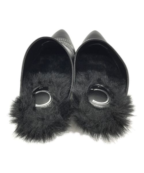 c me（シー ミー）c me (シー ミー) ミュール ブラック サイズ:39の古着・服飾アイテム