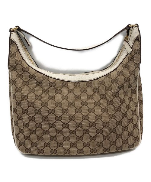 GUCCI（グッチ）GUCCI (グッチ) ワンショルダーバッグ ベージュ×ホワイトの古着・服飾アイテム
