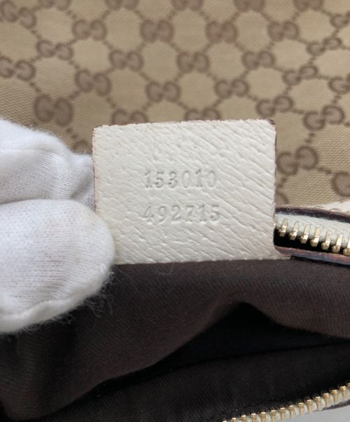 GUCCI（グッチ）GUCCI (グッチ) ワンショルダーバッグ ベージュ×ホワイトの古着・服飾アイテム