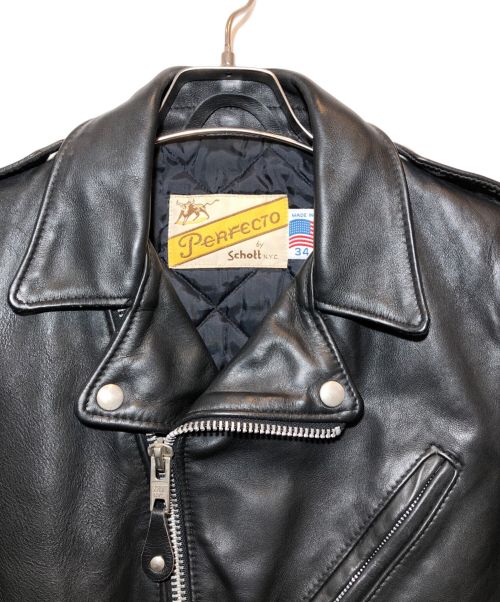 Schott（ショット）Schott (ショット) 613ワンスターダブルライダースジャケット ブラック サイズ:34の古着・服飾アイテム