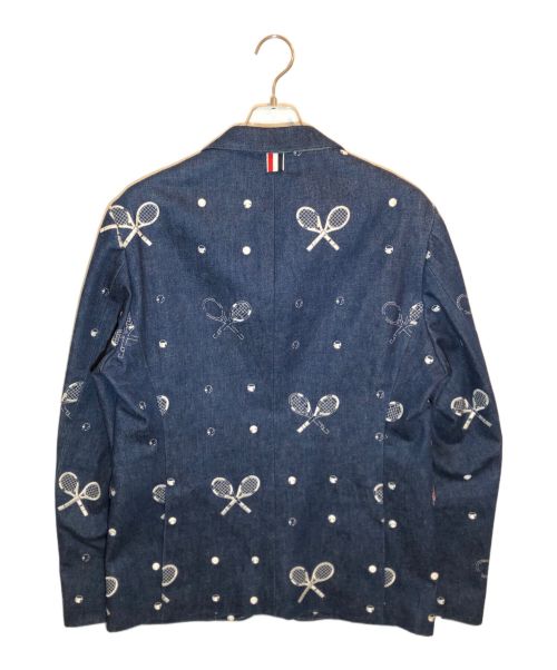 Thom Browne（トムブラウン）Thom Browne (トムブラウン) 刺繍デニムテーラードジャケット インディゴ サイズ:SIZE 3の古着・服飾アイテム