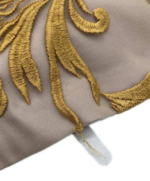 Diagram GRACE CONTINENTAL（ダイアグラム グレースコンチネンタル）Diagram GRACE CONTINENTAL (ダイアグラム グレースコンチネンタル) フェザーチュールノースリーブワンピース イエロー サイズ:SIZE 34の古着・服飾アイテム