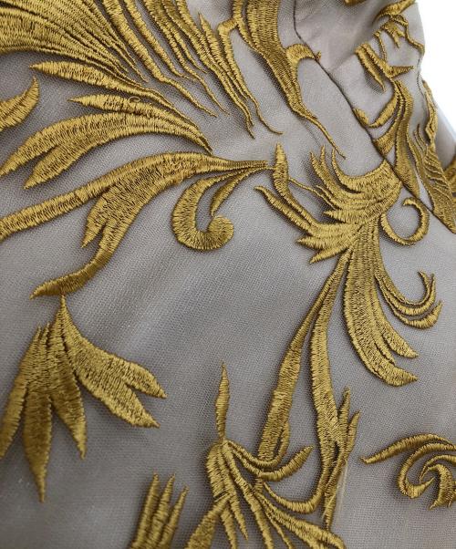 Diagram GRACE CONTINENTAL（ダイアグラム グレースコンチネンタル）Diagram GRACE CONTINENTAL (ダイアグラム グレースコンチネンタル) フェザーチュールノースリーブワンピース イエロー サイズ:SIZE 34の古着・服飾アイテム