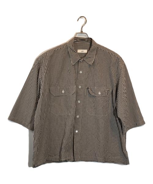 unifil（アンフィル）unifil (アンフィル) チェックシャツ ブラウン サイズ:SIZE 4の古着・服飾アイテム
