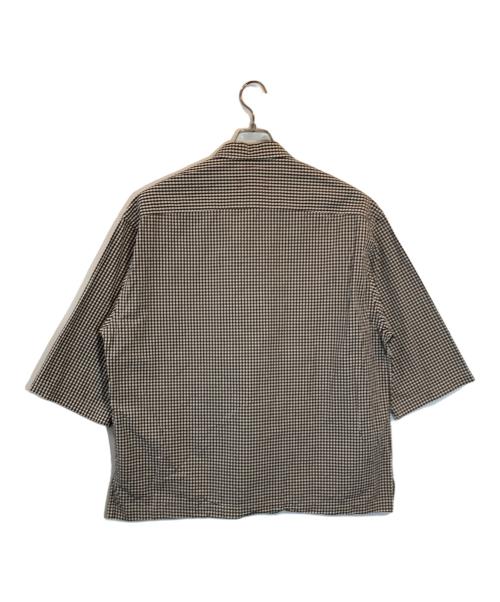 unifil（アンフィル）unifil (アンフィル) チェックシャツ ブラウン サイズ:SIZE 4の古着・服飾アイテム
