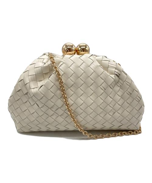 COLE HAAN（コールハーン）COLE HAAN (コールハーン) がま口 チェーンショルダーバッグ ホワイトの古着・服飾アイテム