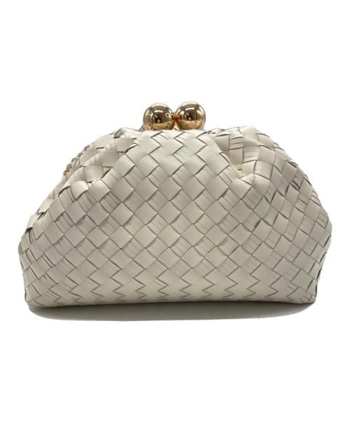 COLE HAAN（コールハーン）COLE HAAN (コールハーン) がま口 チェーンショルダーバッグ ホワイトの古着・服飾アイテム