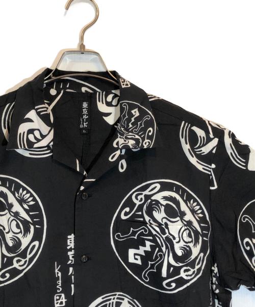 RUDE GALLERY（ルードギャラリー）RUDE GALLERY (ルードギャラリー) DARUMAアロハシャツ ブラック サイズ:SIZE Lの古着・服飾アイテム