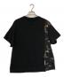 GROUND Y（グラウンドワイ）の古着「CAMOUFLAGE PATTERN SILKETTE/COTTON JERSEY MIXED T-SHIRT」｜ブラック