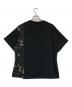 GROUND Y (グラウンドワイ) CAMOUFLAGE PATTERN SILKETTE/COTTON JERSEY MIXED T-SHIRT ブラック サイズ:SIZE 3：7000円