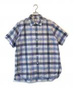 KAPTAIN SUNSHINEキャプテンサンシャイン）の古着「半袖ワークシャツ」｜ブルー
