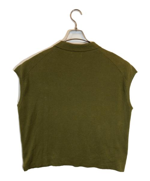 MARGARET HOWELL（マーガレットハウエル）MARGARET HOWELL (マーガレットハウエル) ニットポロシャツ カーキ サイズ:SIZE 2の古着・服飾アイテム