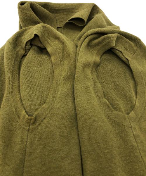 MARGARET HOWELL（マーガレットハウエル）MARGARET HOWELL (マーガレットハウエル) ニットポロシャツ カーキ サイズ:SIZE 2の古着・服飾アイテム