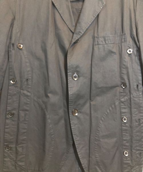 Yohji Yamamoto pour homme（ヨウジヤマモト プールオム）Yohji Yamamoto pour homme (ヨウジヤマモト プールオム) 07SSサイドボタン3Bジャケット ブラック サイズ:SIZE 4の古着・服飾アイテム
