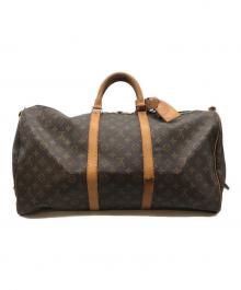 LOUIS VUITTON（ルイ ヴィトン）の古着「キーポル55 トラベルバッグ」｜ブラウン