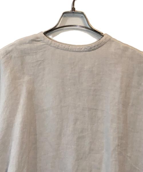 nest Robe（ネストローブ）nest Robe (ネストローブ) リネン近江晒しラッフル袖2wayブラウス ベージュ サイズ:Fの古着・服飾アイテム