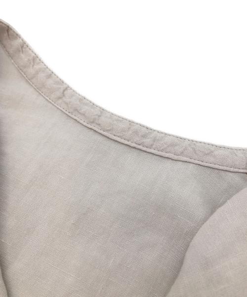 nest Robe（ネストローブ）nest Robe (ネストローブ) リネン近江晒しラッフル袖2wayブラウス ベージュ サイズ:Fの古着・服飾アイテム