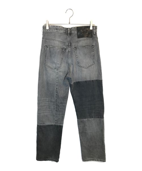 DIESEL（ディーゼル）DIESEL (ディーゼル) パッチワークデニムパンツ ブラック サイズ:Ｗ25　Ｌ32の古着・服飾アイテム