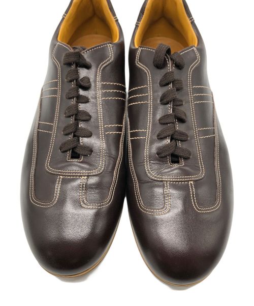 Santoni（サントーニ）Santoni (サントーニ) レザースニーカー ブラウン サイズ:SIZE 8の古着・服飾アイテム
