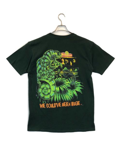 BUDWEISER（バドワイザー）BUDWEISER (バドワイザー) プリントTシャツ グリーン サイズ:身幅57.5cmの古着・服飾アイテム