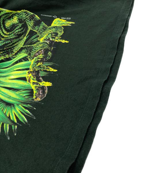 BUDWEISER（バドワイザー）BUDWEISER (バドワイザー) プリントTシャツ グリーン サイズ:身幅57.5cmの古着・服飾アイテム