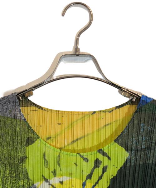 PLEATS PLEASE（プリーツプリーズ）PLEATS PLEASE (プリーツプリーズ) 総柄プリーツワンピース ブルー サイズ:SIZE 3の古着・服飾アイテム