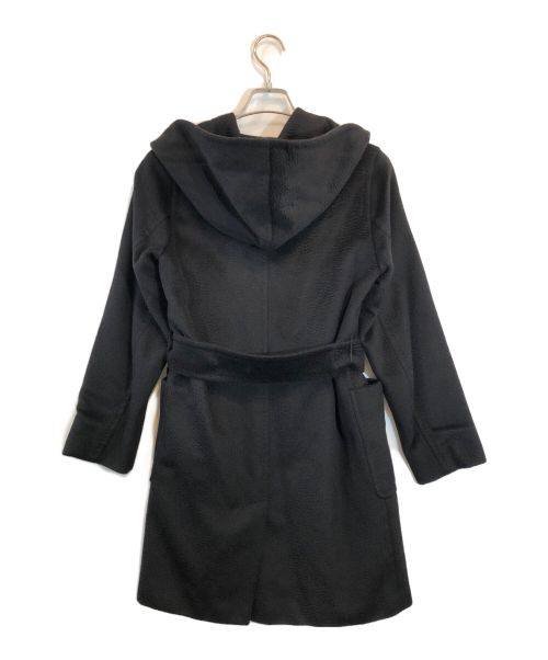 MaxMara（マックスマーラ）MaxMara (マックスマーラ) RIALTO リアルト キャメル100％ フーデッドコート ブラック サイズ:SIZE 40の古着・服飾アイテム