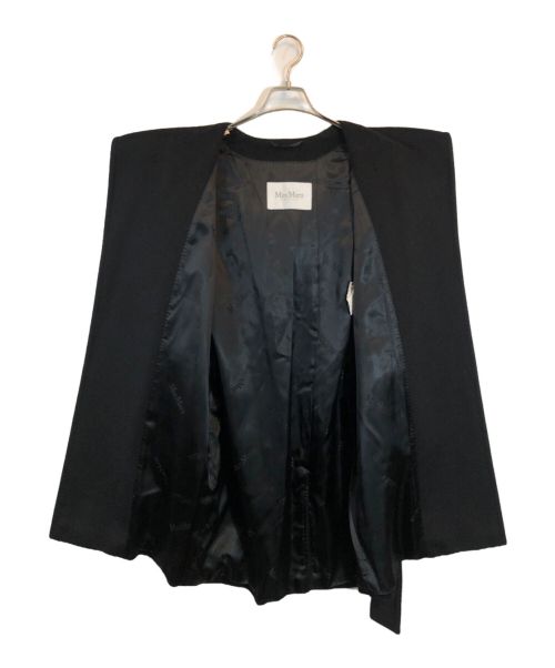 MaxMara（マックスマーラ）MaxMara (マックスマーラ) RIALTO リアルト キャメル100％ フーデッドコート ブラック サイズ:SIZE 40の古着・服飾アイテム