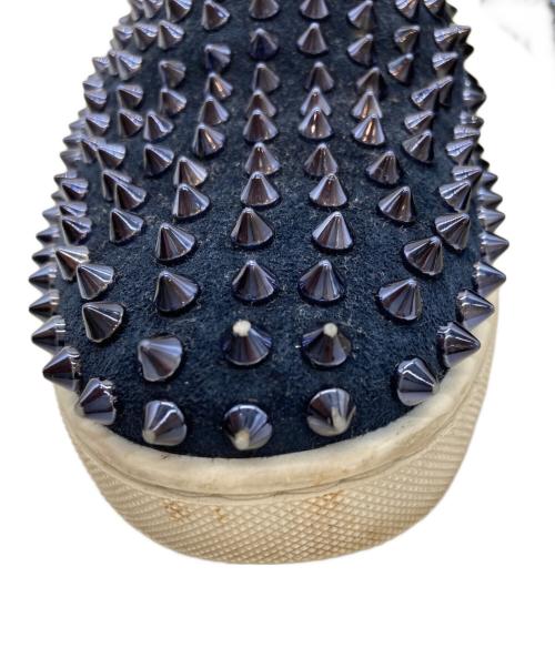 Christian Louboutin（クリスチャン・ルブタン）Christian Louboutin (クリスチャン・ルブタン) スタッズスリッポン ネイビー サイズ:39の古着・服飾アイテム