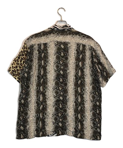 Star OF HOLLYWOOD（スターオブハリウッド）Star OF HOLLYWOOD (スターオブハリウッド) BEAMS (ビームス) 別注アニマルクレイジーシャツ ベージュ サイズ:Lの古着・服飾アイテム