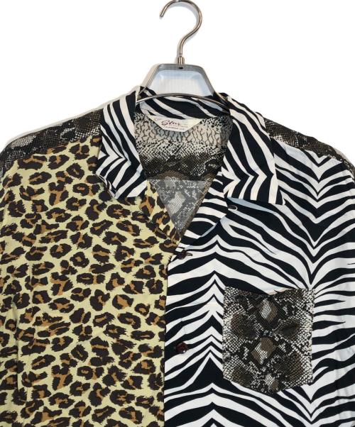 Star OF HOLLYWOOD（スターオブハリウッド）Star OF HOLLYWOOD (スターオブハリウッド) BEAMS (ビームス) 別注アニマルクレイジーシャツ ベージュ サイズ:Lの古着・服飾アイテム