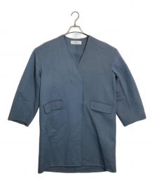 CYCLAS（シクラス）の古着「ダブルフェイスVネックリバーコート」｜ブルー